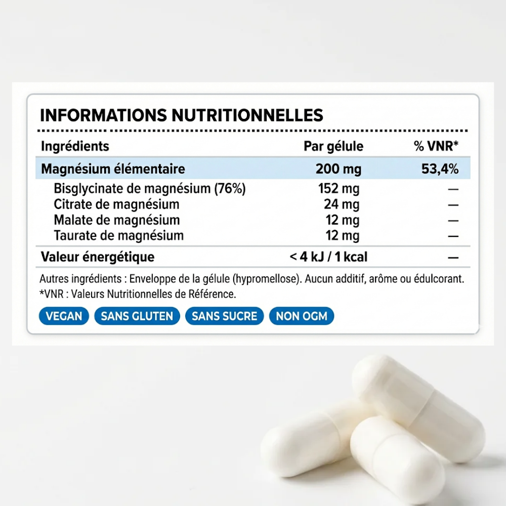 Magnesium 4 en 1 - 60 gélules